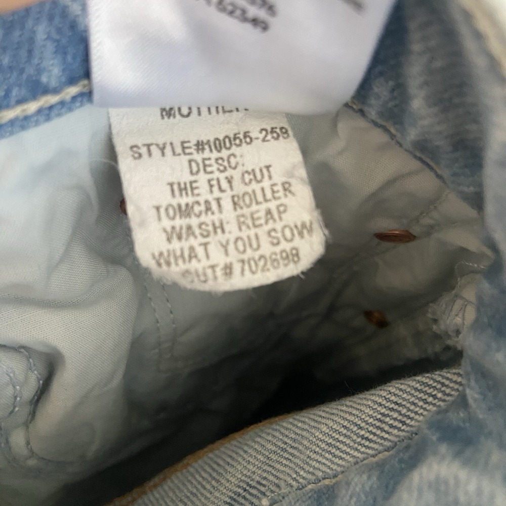 Mother SUPERIOR Denim The Fly Cut Tomcat Roller Reap What You Sow Size 26 - Picture 10 of 13